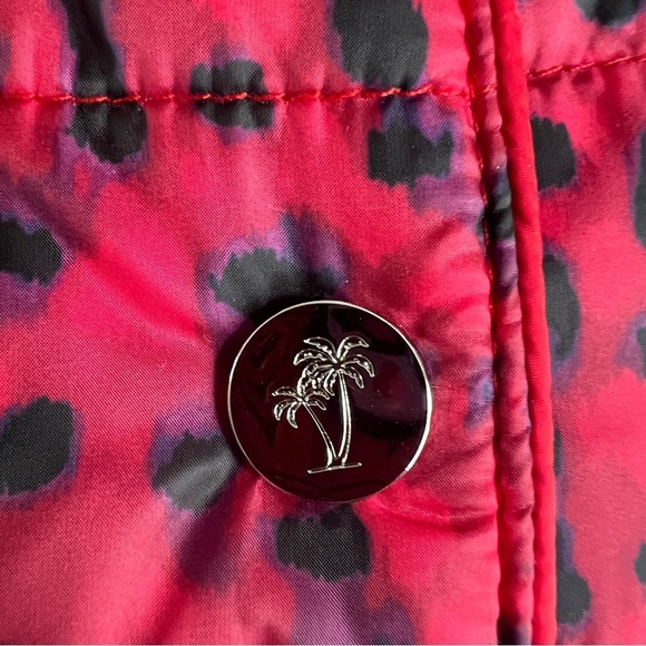 TOMMY BAHAMA Womens Reversible Puffer Jacket Red / Leopard Size Extra Small NWOT - Picture 9 of 14
